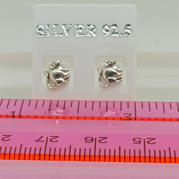 925 Sterling Silver Mouse Stud Earrings Tiny Animal Rodent Post Jewelry NEW - Picture 12 of 13